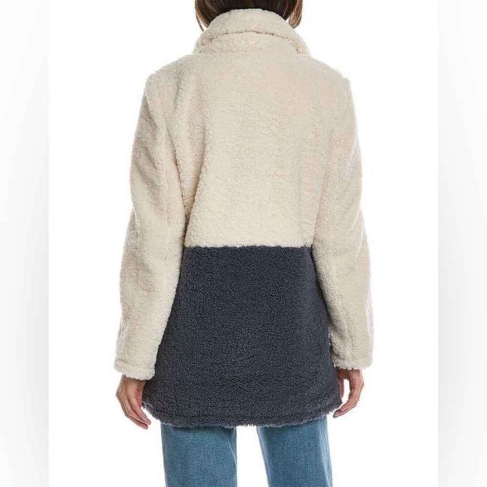 French Connection Colorblocked Teddy Coat NWT - Picture 2 of 7